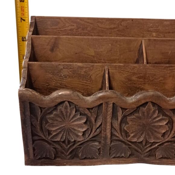 Lerner Desk Organizer Faux Wood Ornate Witchy Victorian Style Vanity Makeup Vtg. - Picture 7 of 16